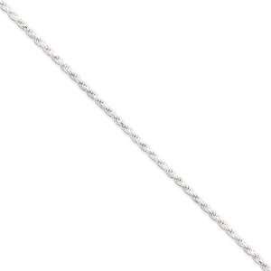   25 mm, Sterling Silver, Diamond cut Rope Chain   24 inch: Jewelry