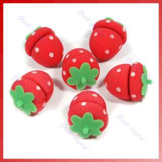 pcs Strawberry Soft Sponge Hair Curler Roller Balls  