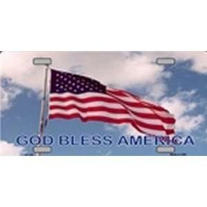 God Bless America License Plate Plates Tag Tags auto vehicle car front
