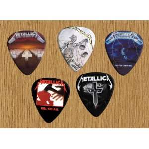 Metallica Guitar Picks Plectrums Medium Gauge 5x Set #2