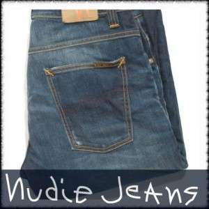 Nudie Jeans SLACKER JACK Dark Organic Used Indigo 33x34  