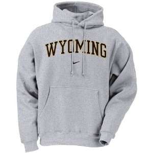  Nike Wyoming Cowboys Ash Classic Hoody Sweatshirt: Sports 
