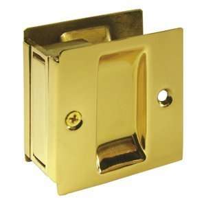  Sliding Door Polished Brass Passage Pocket Door Lock: Home Improvement
