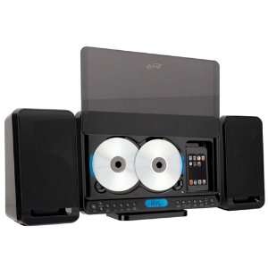 iLive iH328B Dual CD Home Music System with iPod Dock (Black)   Brand 