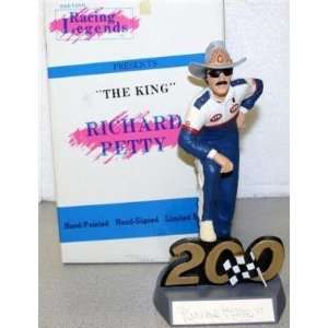  Richard Petty Signed Salvino Figurine With Coa   NASCAR 
