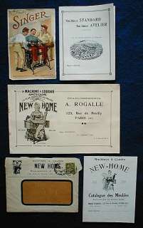 SEWING MACHINE CATALOG BROCHURE LOT FRENCH 1930 SINGER  