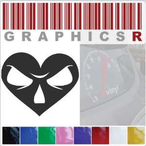   Sticker Decal Graphic   Skull Hear Candy Eyes A902   Red Automotive