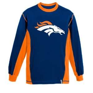  Denver Broncos Youth Downforce Long Sleeve Crew Shirt 