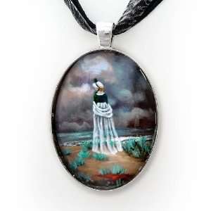  The Ghost of Annabel Lee on the Dunes Handmade Fine Art 