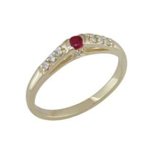  Daidra   size 4.75 14K Gold Ruby & Diamond Ring: Jewelry