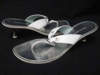 SIGERSON MORRISON White Leather Thongs Sandals Shoes 9  