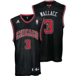   Youth Jersey: adidas Black Replica #3 Chicago Bulls Jersey: Sports
