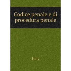 Codice penale e di procedura penale Italy  Books