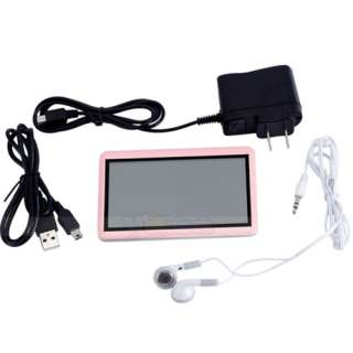   8GB 4.3 TFT LCD Touch Screen  MP4 MP5 Player FM Radio Pink  