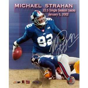 Michael Strahan Single Season Sack Record 8x10 Collage  