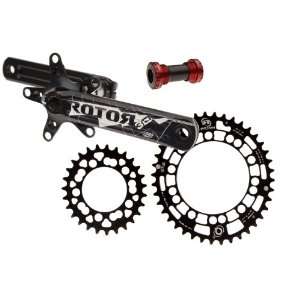  2011 Rotor 3D MTB Double Crankset w/Steel Spindle and BB 