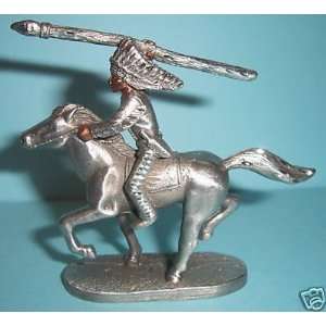  Pewter Native American Indian On Horse: Everything Else