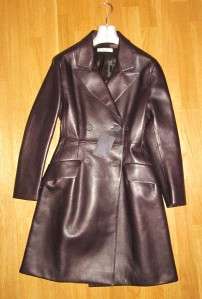 BEST & LAST PRICE__PRADA 4500$ dark brown long leather coat 42 NWT 