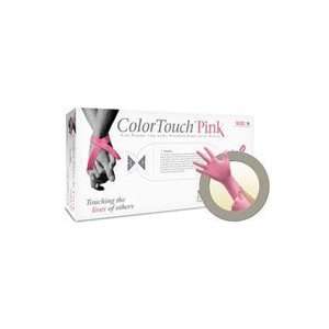   Large Pink 9.5 Colortouch Pink 6 Mil Latex Non Sterile Lightly Pow
