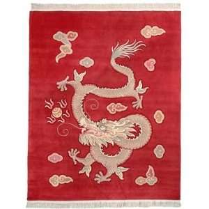  MER Woven Legend 216 332 Red Dragon 2 X 3 Area Rug