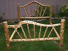Twin Full Queen King SNOW BEND Rustic Log Bed Frame, lodge cabin 