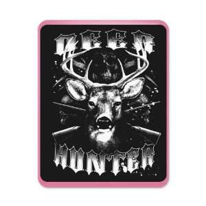   iPad Case Hot Pink Deer Hunter Buck Rack and Rifles 