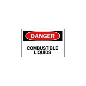 BRADY 22318 Sign,10X14,Danger Combustible Liquids  
