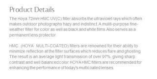 HOYA 72mm HMC UV(C) Multi coated Slim frame lens filter/Genuine JAPAN 