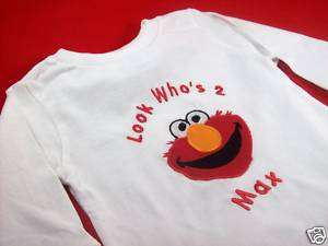 Personalized Custom Sesame Street Elmo Long Sleeve Shir  