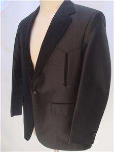 40S 32W Mens Western Wear Formal Tuxedo Suit Black  