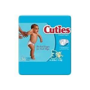  Cuties® Baby Diapers, Pack of 36, Size 3, 16 28lb Health 