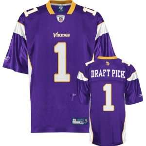  Minnesota Vikings Jersey: Reebok Purple 2010 #1 Draft Pick 