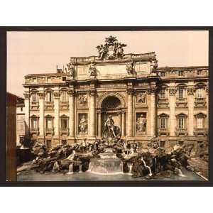   Photochrom Reprint of Fountain of Trevi, Rome, Italy: Home & Kitchen