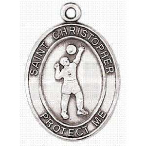   Volleyball Medal   Sterling Silver with 24 Inch Chain 