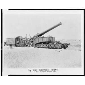  One of monster British guns,World War, Railroad 1915