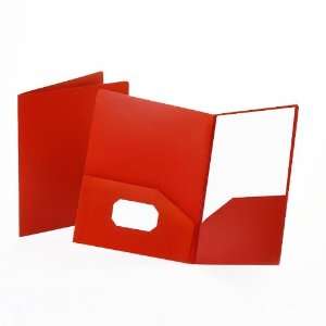  Esselte 57411 Twin Pocket Polypropylene Portfolio, Red 