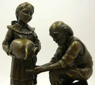 Dean Shipston Bronze Sculpture Sharing of the Well Statue Figurine 