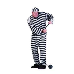  Convict Prisoner Plus Sized Adult Halloween Costume 