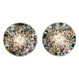 Diamond Copper Foil Galaxy Glass Plugs   Double Flare   5/8   Sold As 