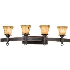   1239 Large Mirrored 4LT 400w (11H x 40W) Vanity Lighting in Coppers