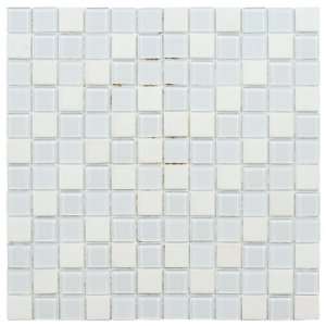 Chroma Square Cordia 11 1/2 x 11 1/2 Inch Glass and Stone Mosaic Wall 