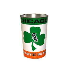   White Sox Lucky Shamrock Irish Wastebasket
