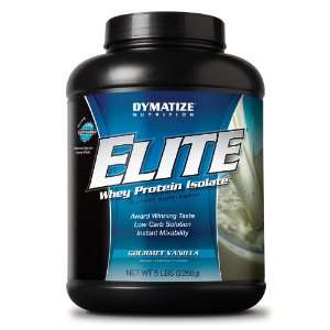  Dymatize Elite Whey Isolate Protein Gourmet Vanilla 5lb 