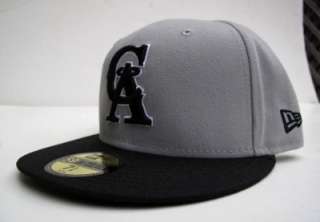 California Angels Grey on Black All Sizes Cap Hat by New Era  