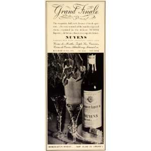  Huyens Apricot Liqueur Antique   Original Print Ad