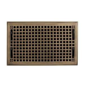 Mission Floor Register with Louvers   8 x 14 (Overall 9 3/4 x 15 3 
