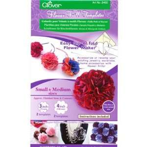 com Flower Frill Template SM/MD by Clover. Easily make fabric flowers 