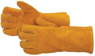 PAIR FULLY LINED BURBON LEATHER WELDING GLOVE   L  