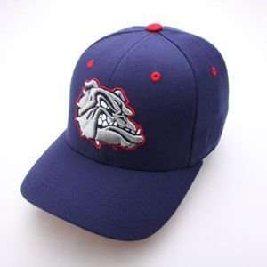 Gonzaga Bulldogs Team Logo Mascot Fitted Hat (Navy 