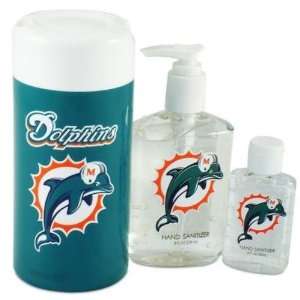  Miami Dolphins Hand Sanitizer/Wipes Cleaning Kleen Kit 